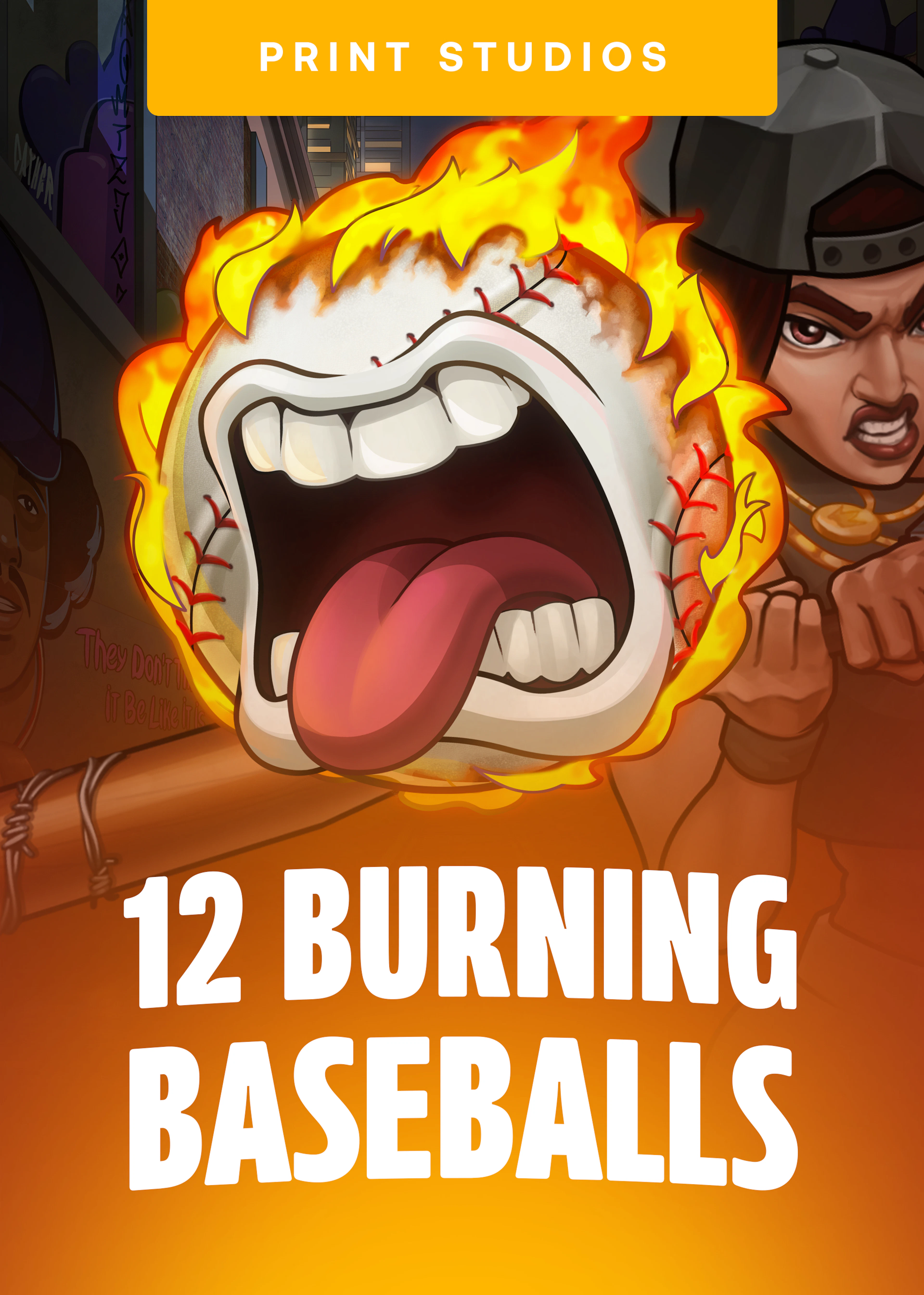 12 Burning Baseballs